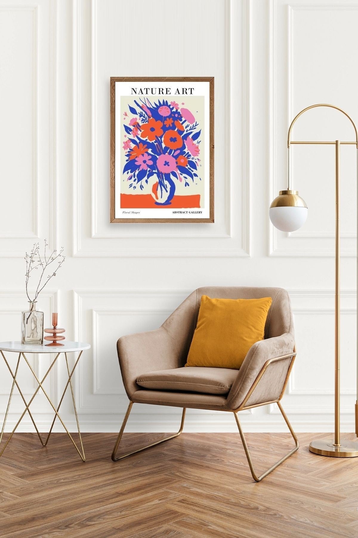 Çiçek Ahşap Çerçeveli Tablo 23 x 30