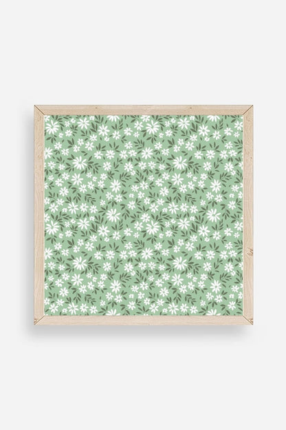 Çiçekler Ahşap Çerçeveli Tablo 23 x 23