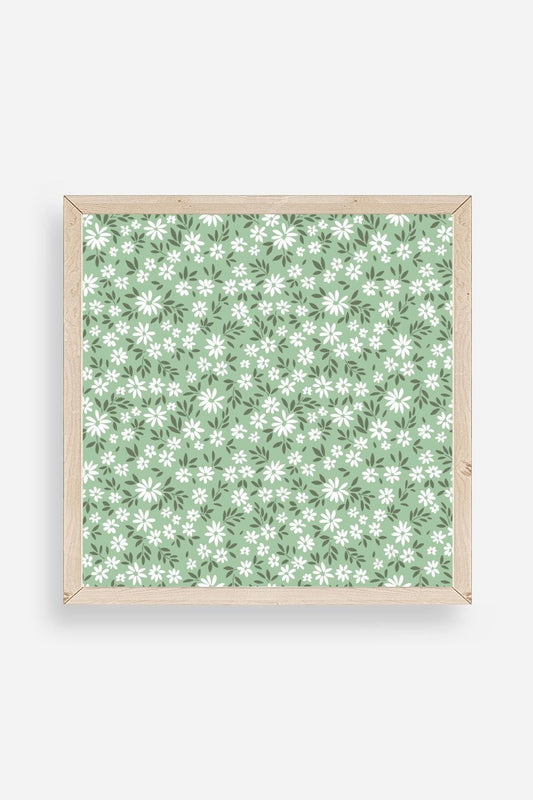 Çiçekler Ahşap Çerçeveli Tablo 23 x 23