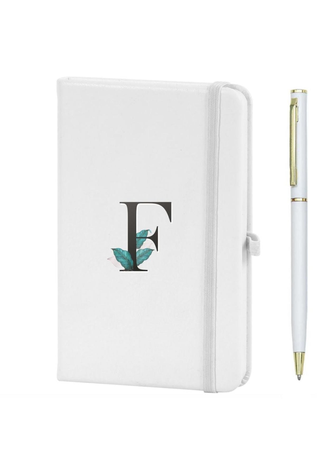 F Harfi Çiçek Baskılı Defter