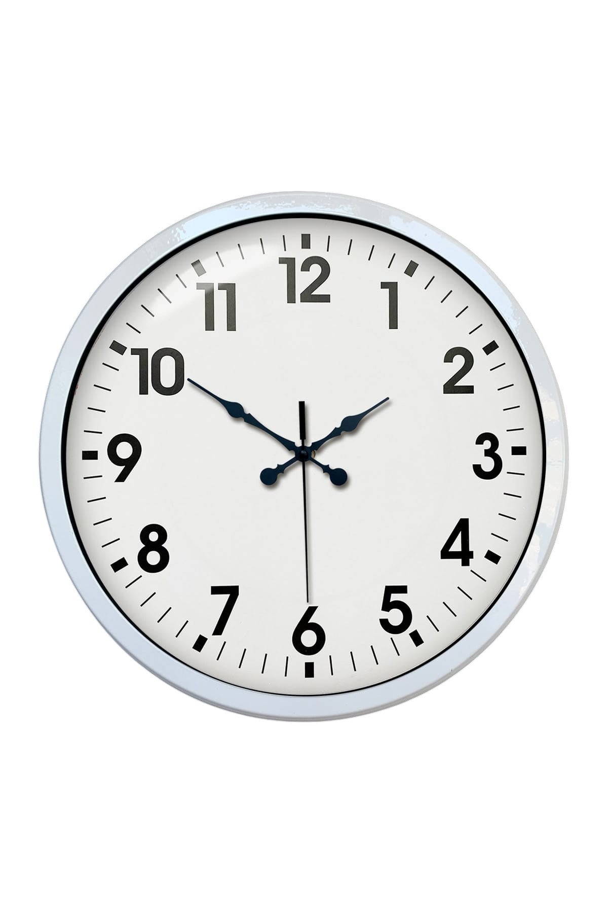 Zentime 40 Cm Metal Beyaz Klasik Duvar Saati