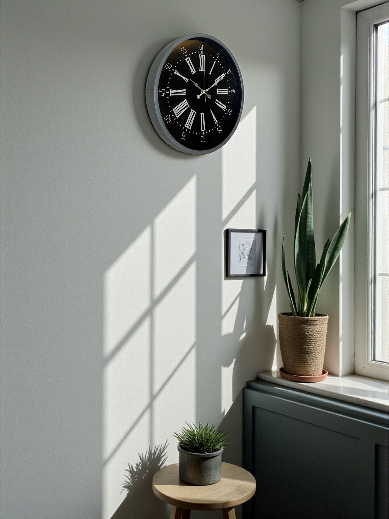 Zentime 36 Cm Gri Dekoratif Duvar Saati