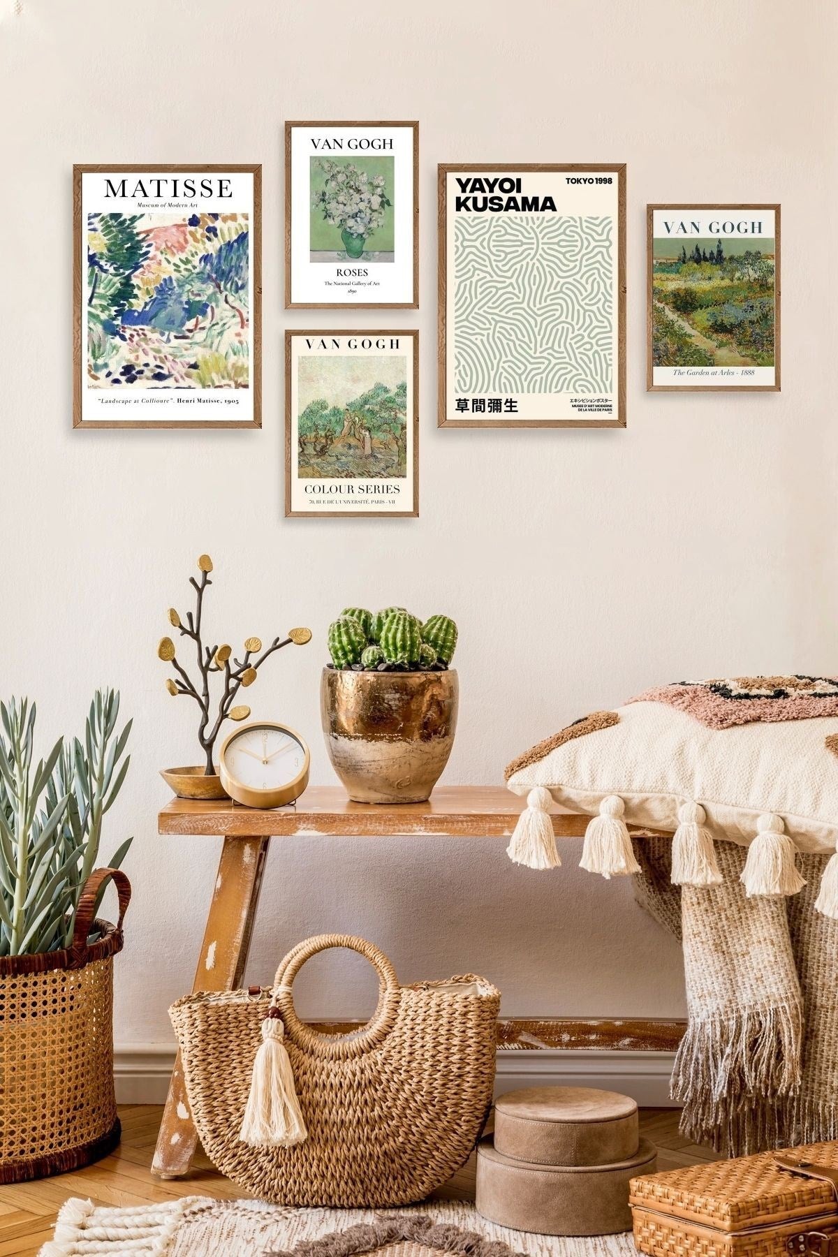 Ünlü Tablo Seti 5'li Tablo 30 x 40