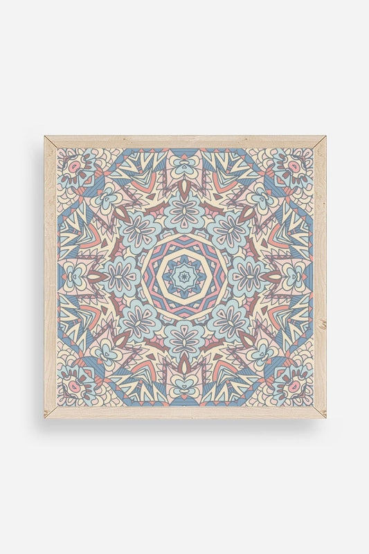 Mandala Ahşap Çerçeveli Tablo 50 x 50