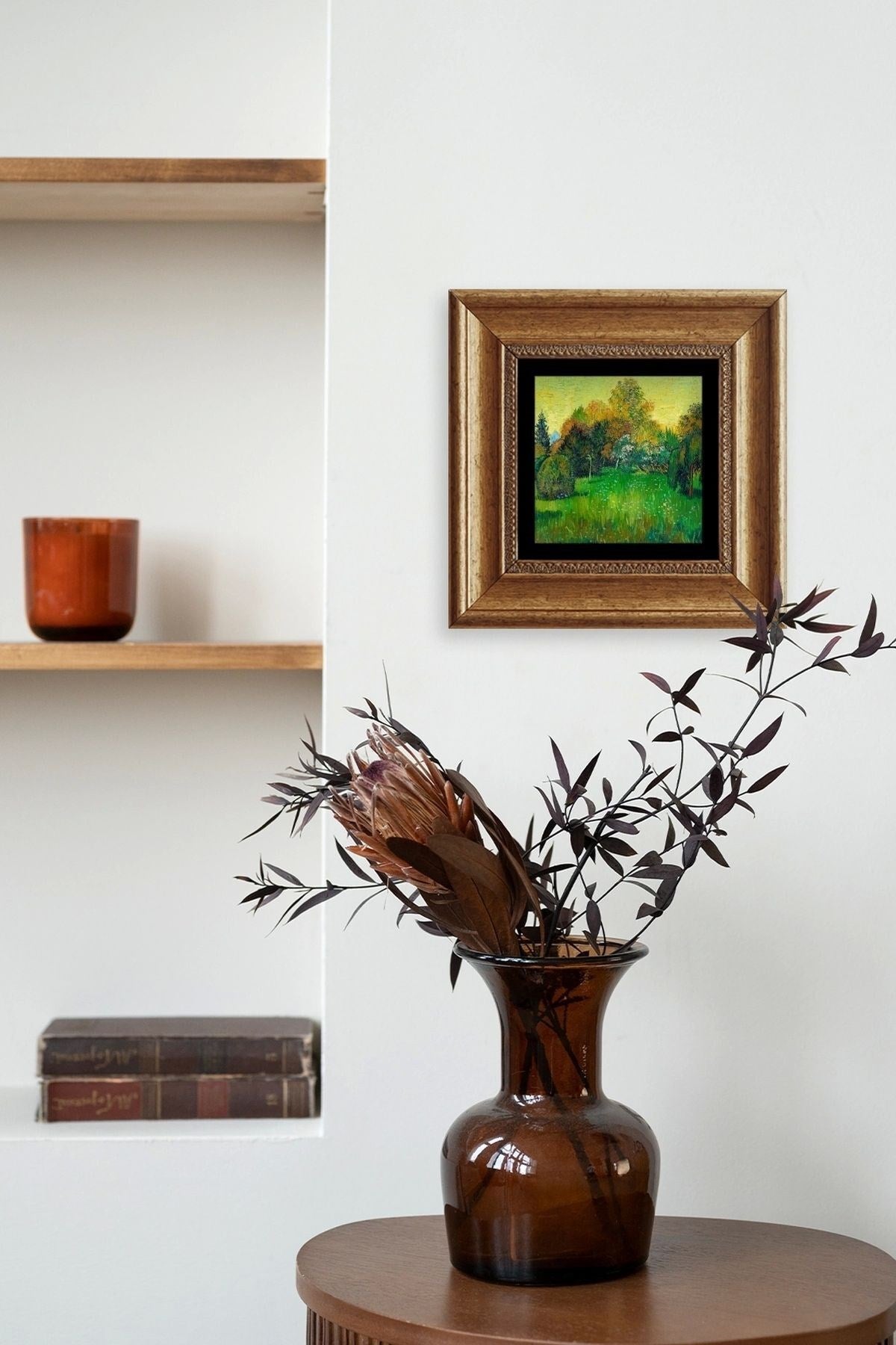 Van Gogh Çerçeveli Taş Tablo 20 cm