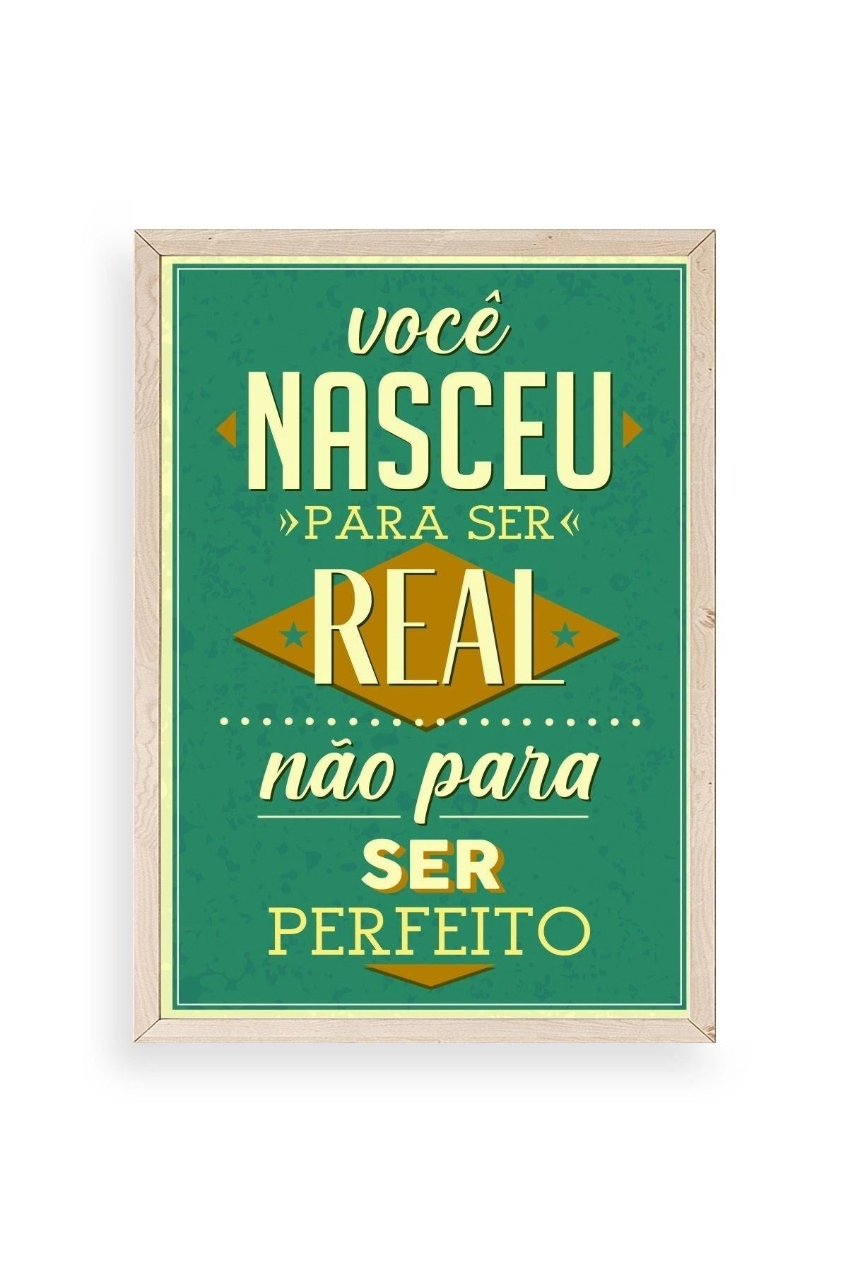 Motto Ahşap Çerçeveli Tablo 30 x 42