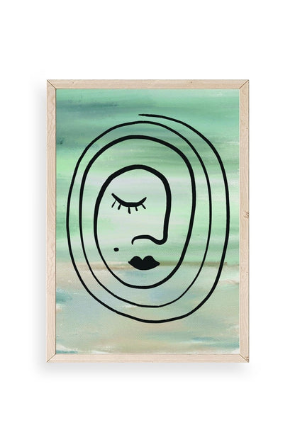 Soyut Ahşap Çerçeveli Tablo 23 x 30