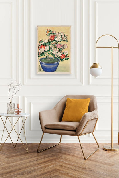 Ohara Koson Ahşap Çerçeveli Tablo 23 x 30