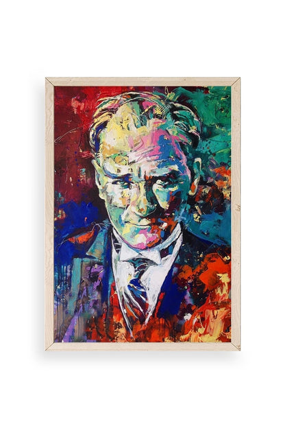 Atatürk Ahşap Çerçeveli Tablo 30 x 42