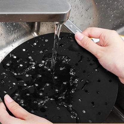 BUFFER® Renkli Isıya Dayanıklı Yıkanılabilir Silikon Fırın Ve Airfryer Yuvarlak Pişirme Matı 20 Cm