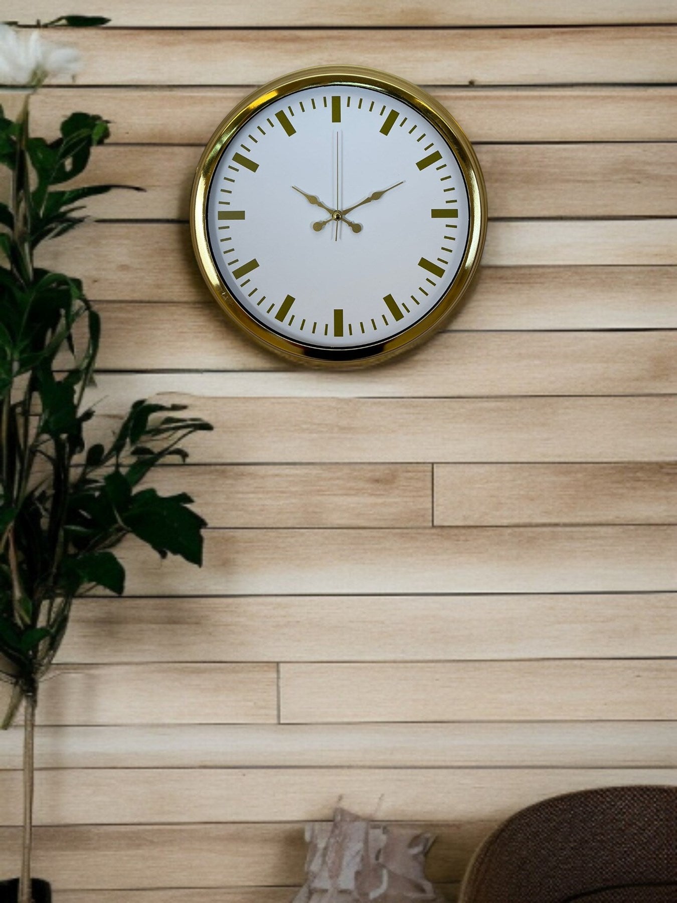 Zentime 40 Cm Gold Lüks Duvar Saati