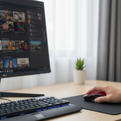 BUFFER® Kırmızı Renkli Baş Parmak Destekli Ergonomik Sessiz Kablosuz Mouse – USB Alıcılı, Ofis ve Oyun İçin Konforlu Bilgisayar Faresi MS6300