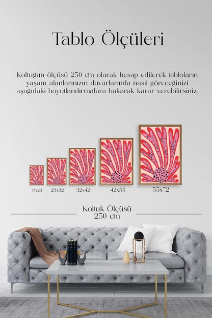 Çiçek Ahşap Çerçeveli Tablo 30 x 42