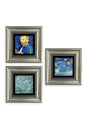 Van Gogh 3 lü Set Çerçeveli Taş Tablo 20 cm