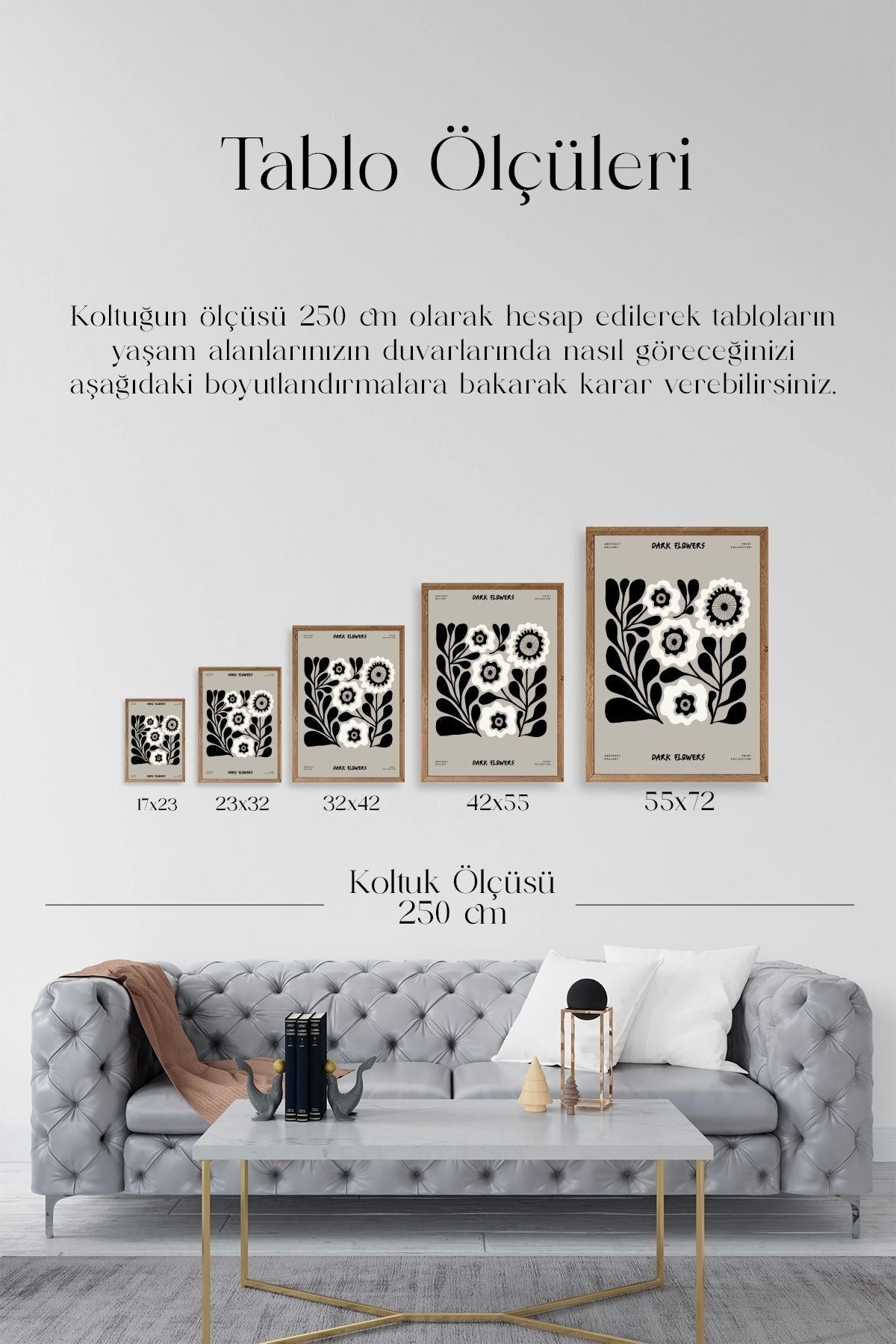 Çiçek Ahşap Çerçeveli Tablo 17 x 23