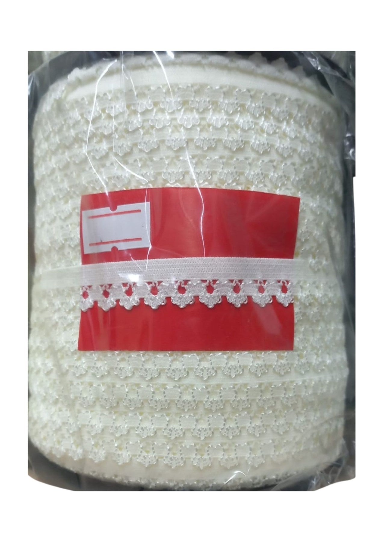 Çamaşır Lastiği Dantelli 1 cm 1 Metre Ekru