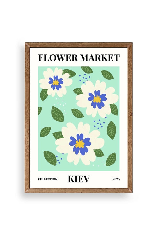 Çiçek Ahşap Çerçeveli Tablo 30 x 42