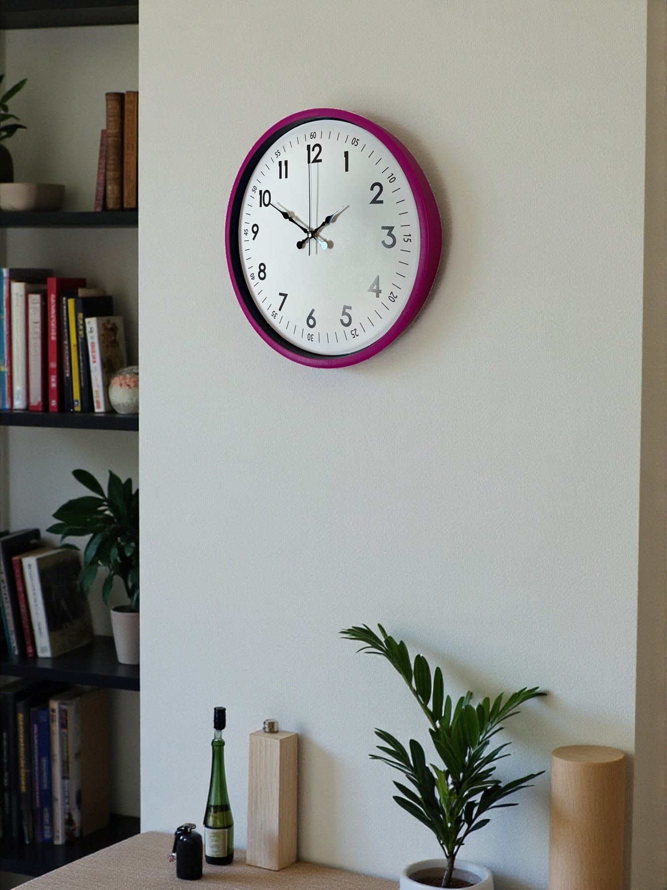 Zentime 36 Cm Pembe Dekoratif Duvar Saati