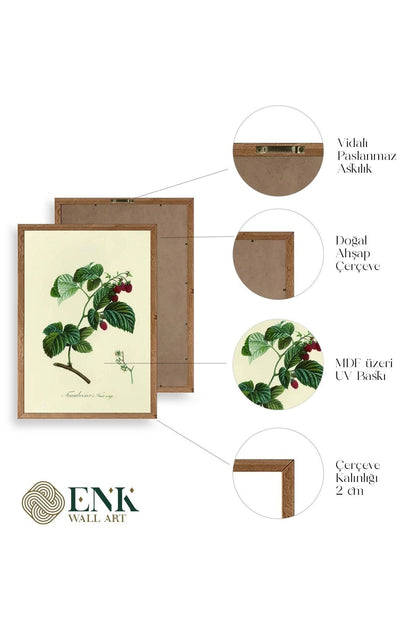 Yaprak Ahşap Çerçeveli Tablo 50 x 70