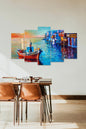 Deniz Manzarası 5 Parçalı Mdf Tablo 60 x 100