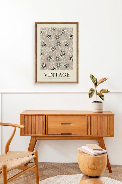 Vintage Ahşap Çerçeveli Tablo 17 x 23