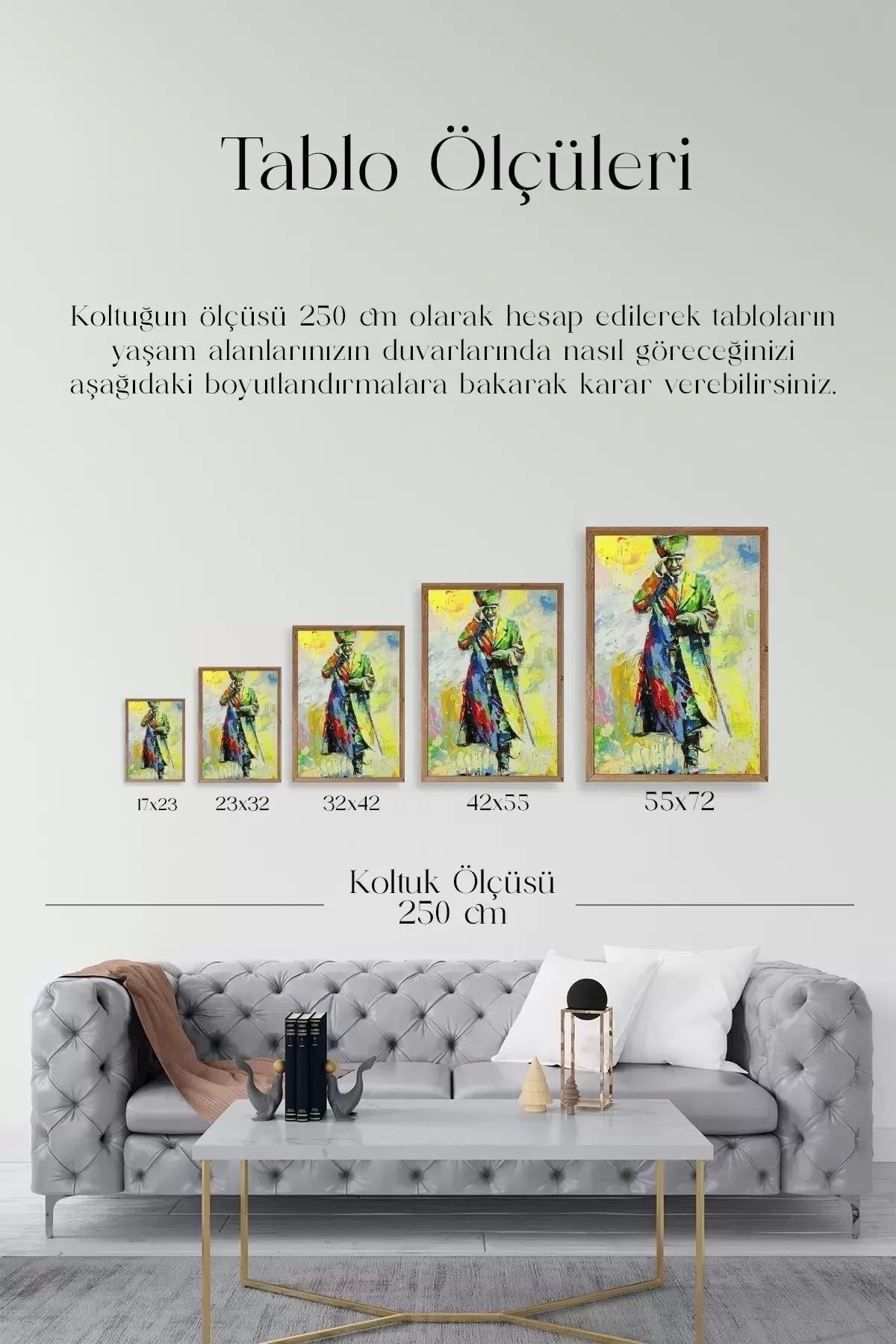 Atatürk Ahşap Çerçeveli Tablo 30 x 42