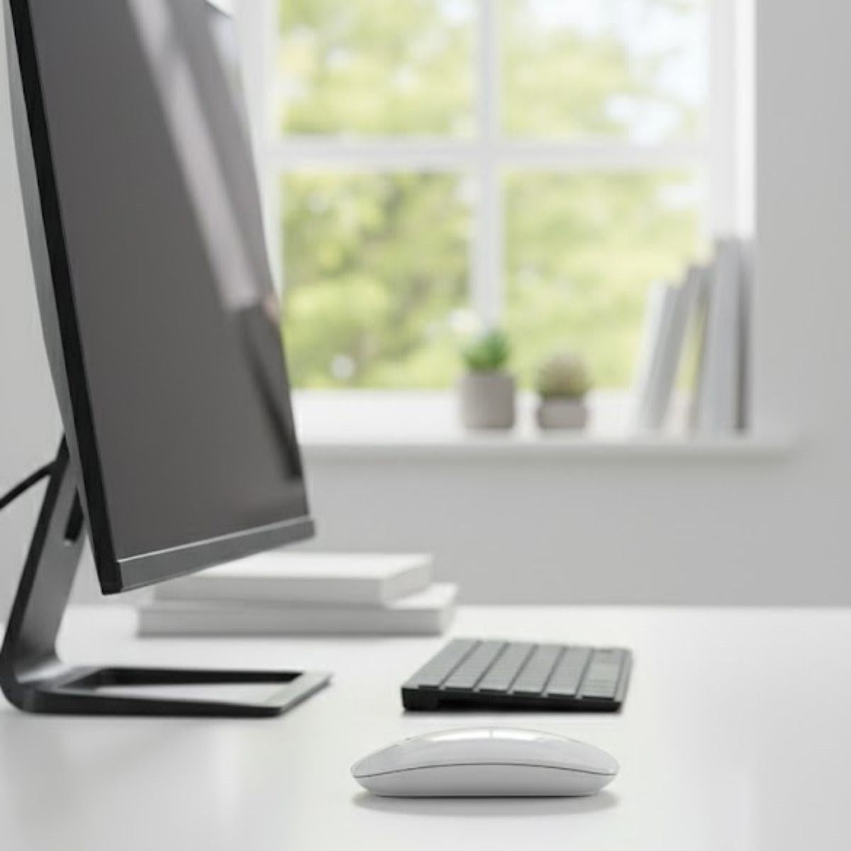 BUFFER® Beyaz Renkli Ergonomik Sessiz Kablosuz Mouse – USB Alıcılı, Ofis ve Oyun İçin Konforlu Bilgisayar Faresi MS6310