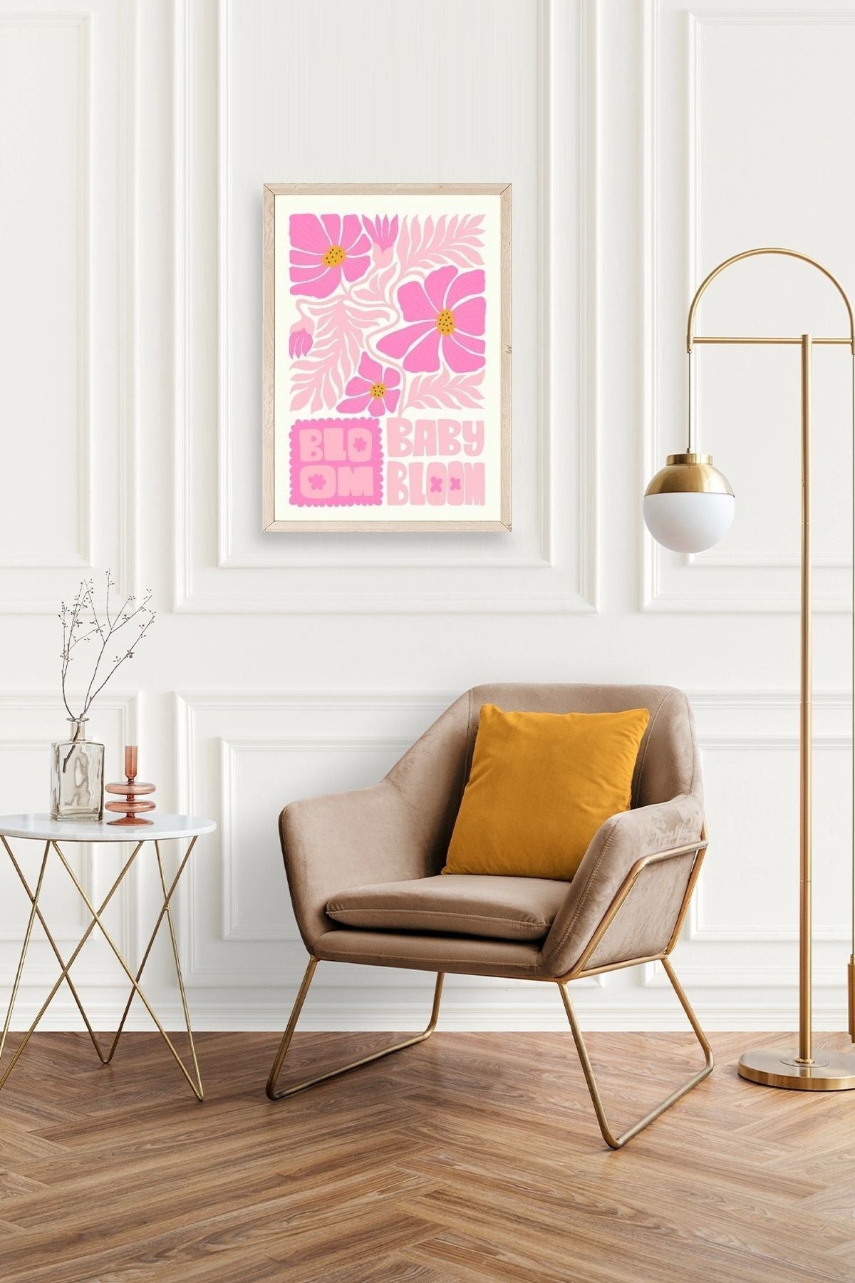 Çiçek Ahşap Çerçeveli Tablo 30 x 42