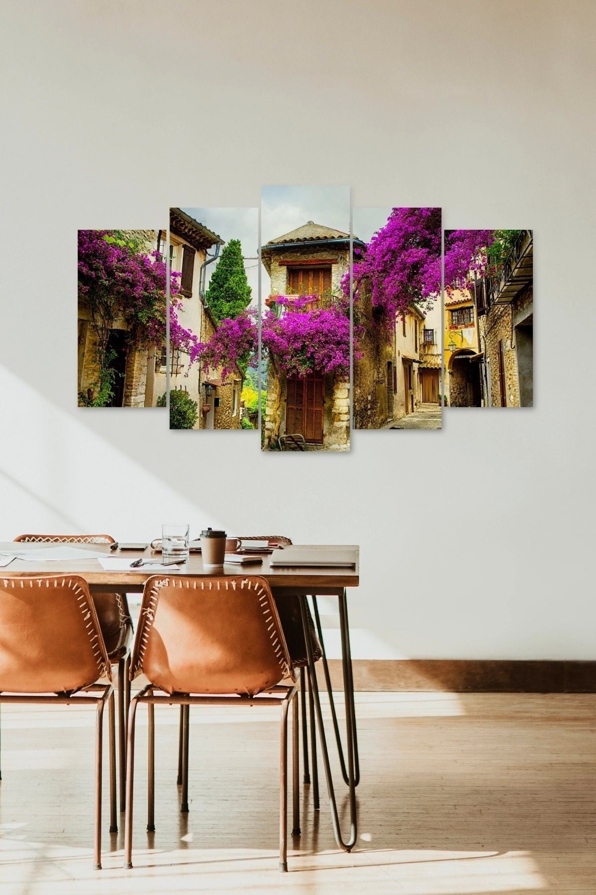 Çiçekler 5 Parçalı Mdf Tablo 60 x 100