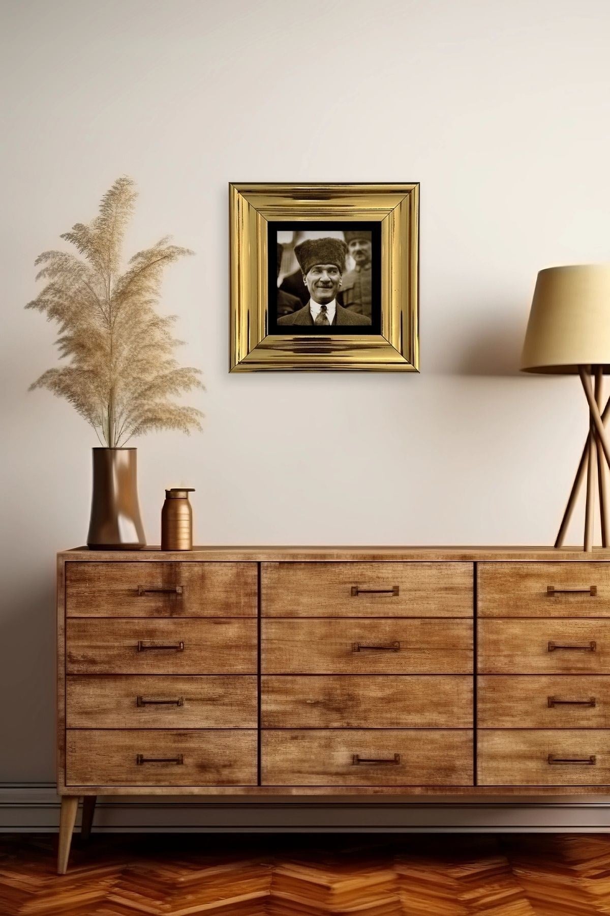 Atatürk Çerçeveli Taş Tablo 20 cm