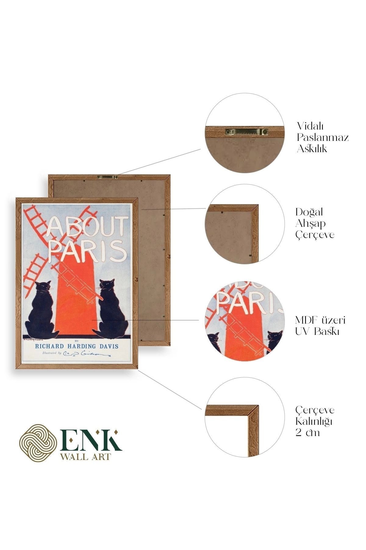 Richard Harding Davis Ahşap Çerçeveli Tablo 23 x 30