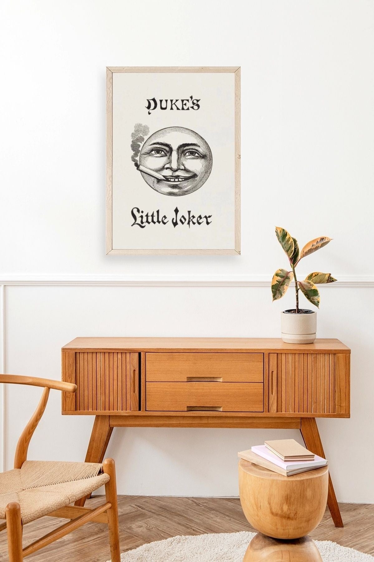 Duke's Little Joker Ahşap Çerçeveli Tablo 17 x 23