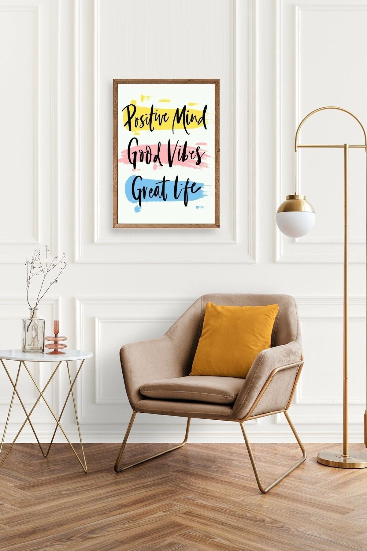 Motto Ahşap Çerçeveli Tablo 30 x 42