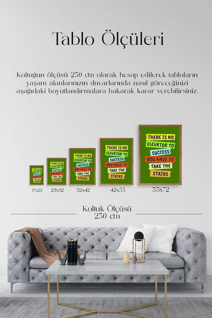 Motto Ahşap Çerçeveli Tablo 50 x 70