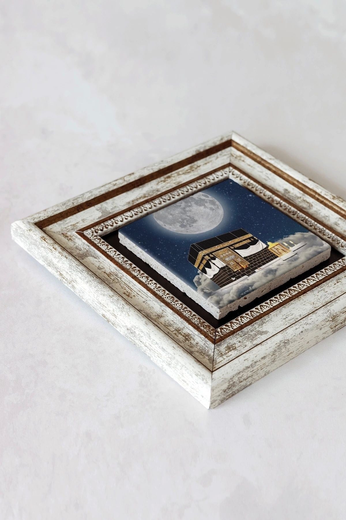 Kabe Çerçeveli Taş Tablo , Çerçeveli Taş Duvar Dekoru-enkcrcvtbl-00130 20 cm