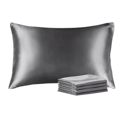 Antibakteriyel Terletmeyen İpek Saten Yastık Kılıfı 2'li 50x70 Gri