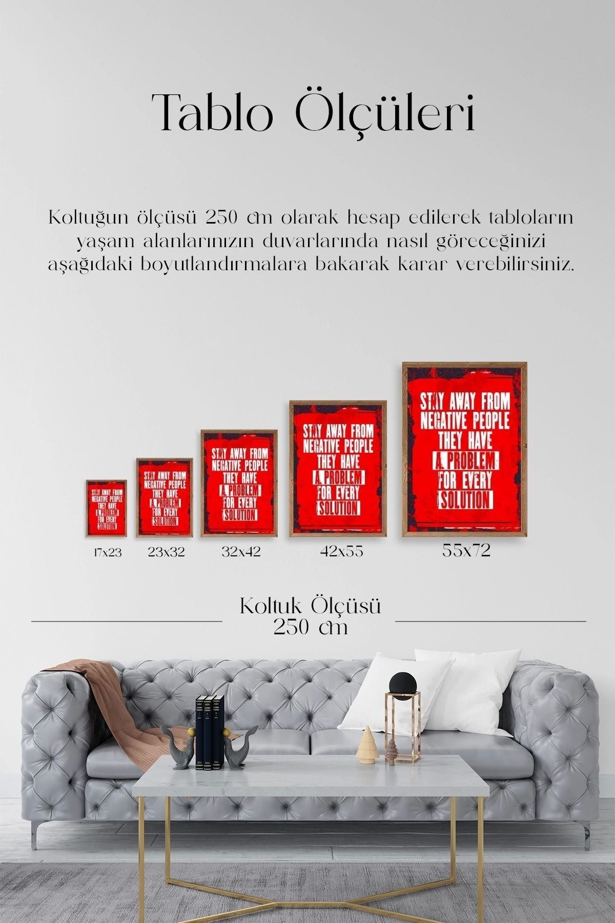Motto Ahşap Çerçeveli Tablo 23 x 30