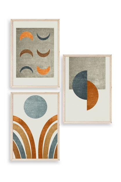 Soyut Ahşap Çerçeveli Tablo 17 x 23