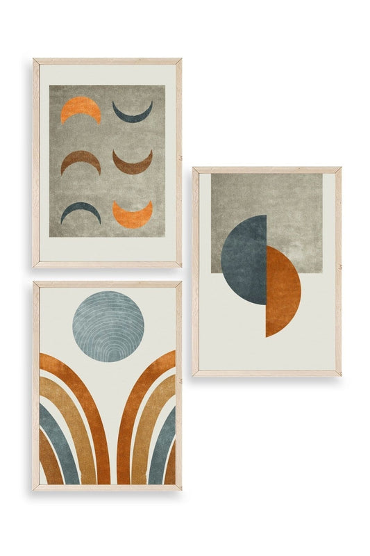 Soyut Ahşap Çerçeveli Tablo 17 x 23