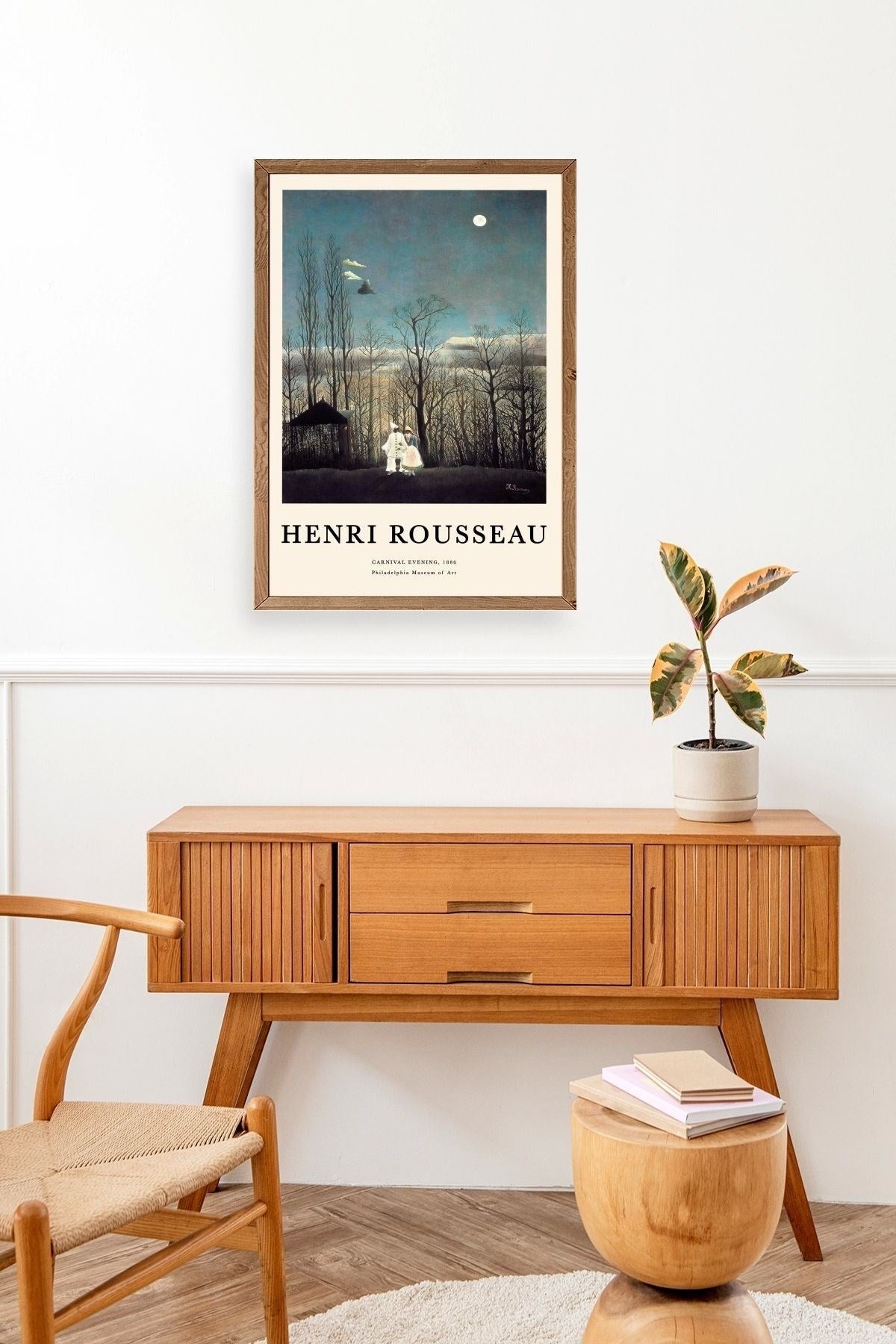 Henri Rousseau Ahşap Çerçeveli Tablo 30 x 42