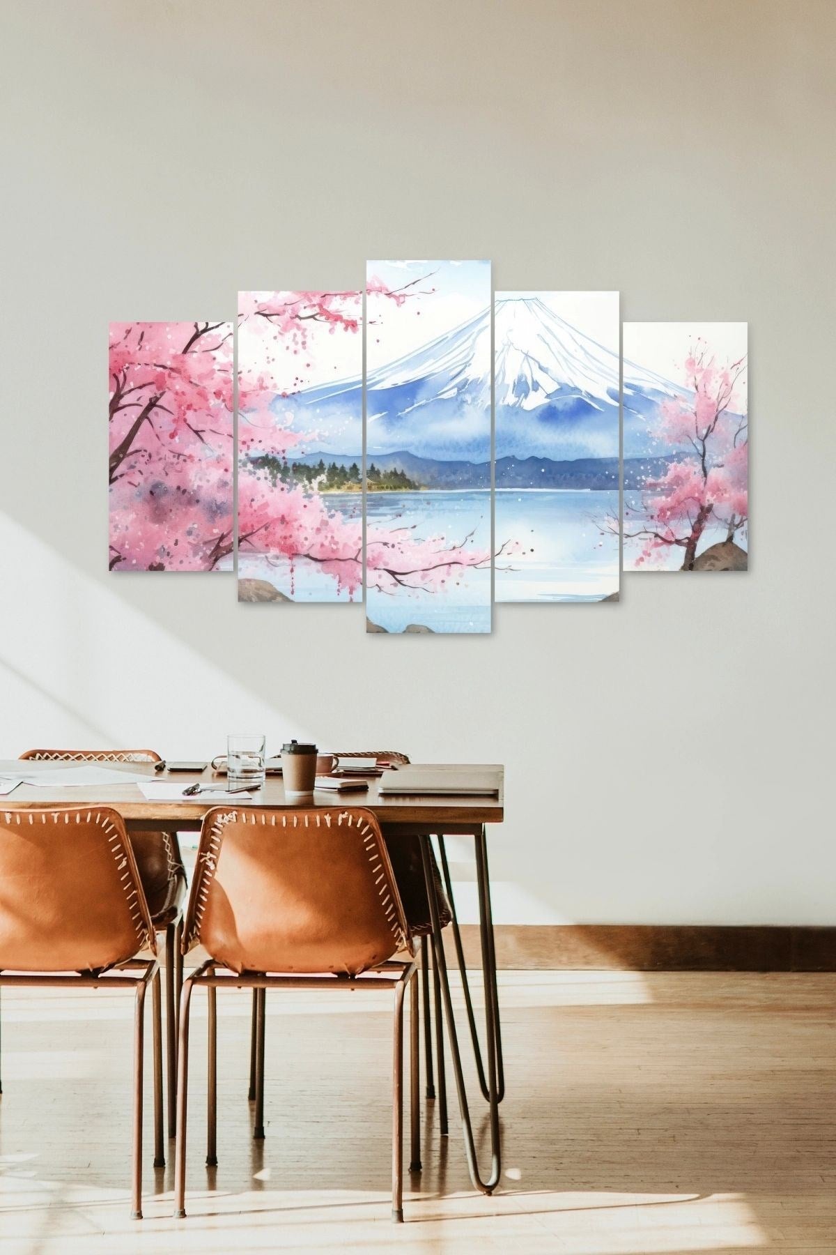 Manzara Doğa 5 Parçalı Mdf Tablo 60 x 100