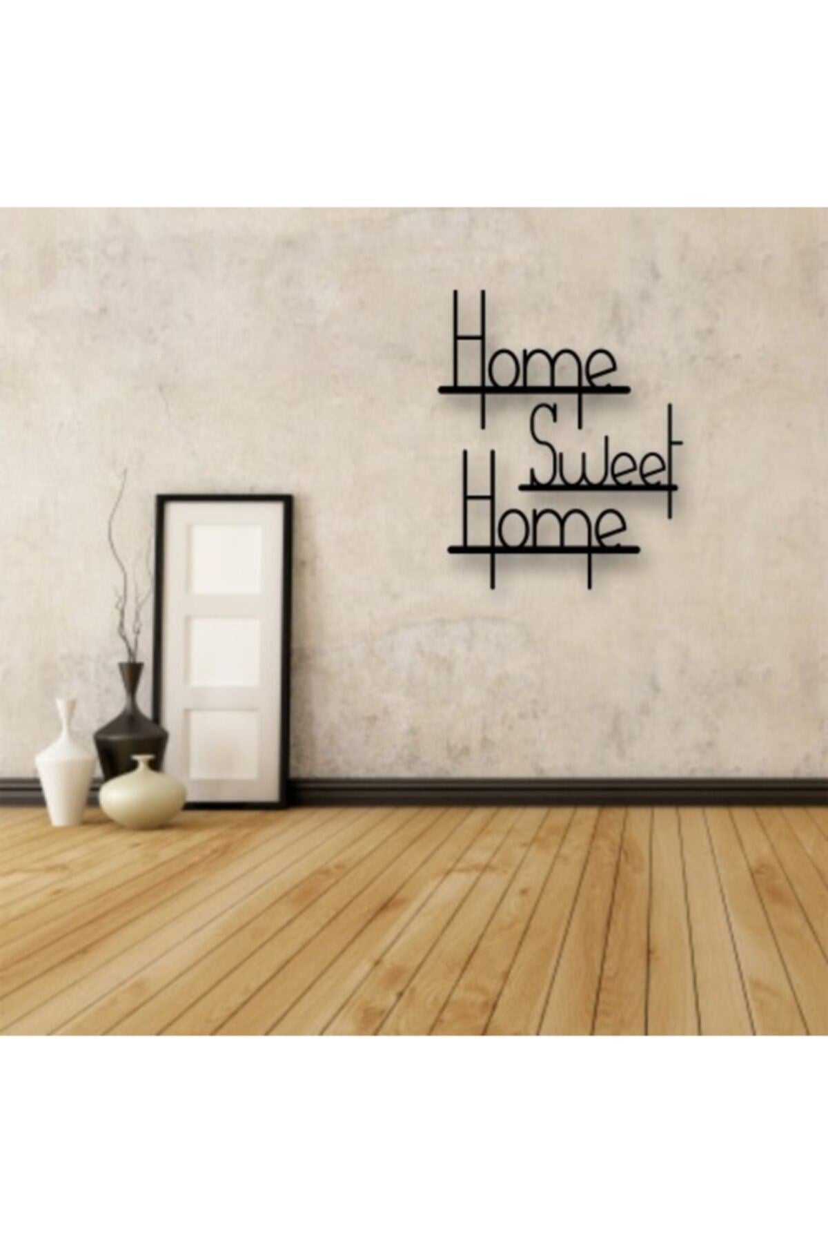 Home Sweet Home Yazılı Ahşap Tablo 50 x 41