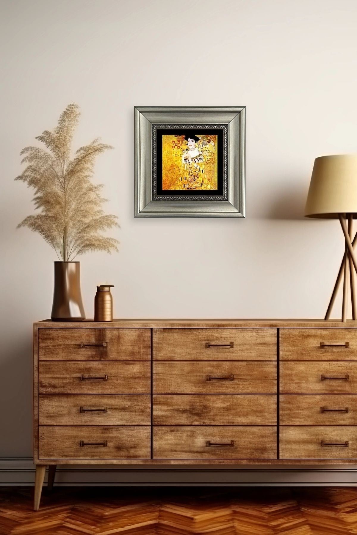 Gustav Klimpt Çerçeveli Taş Tablo 20 cm