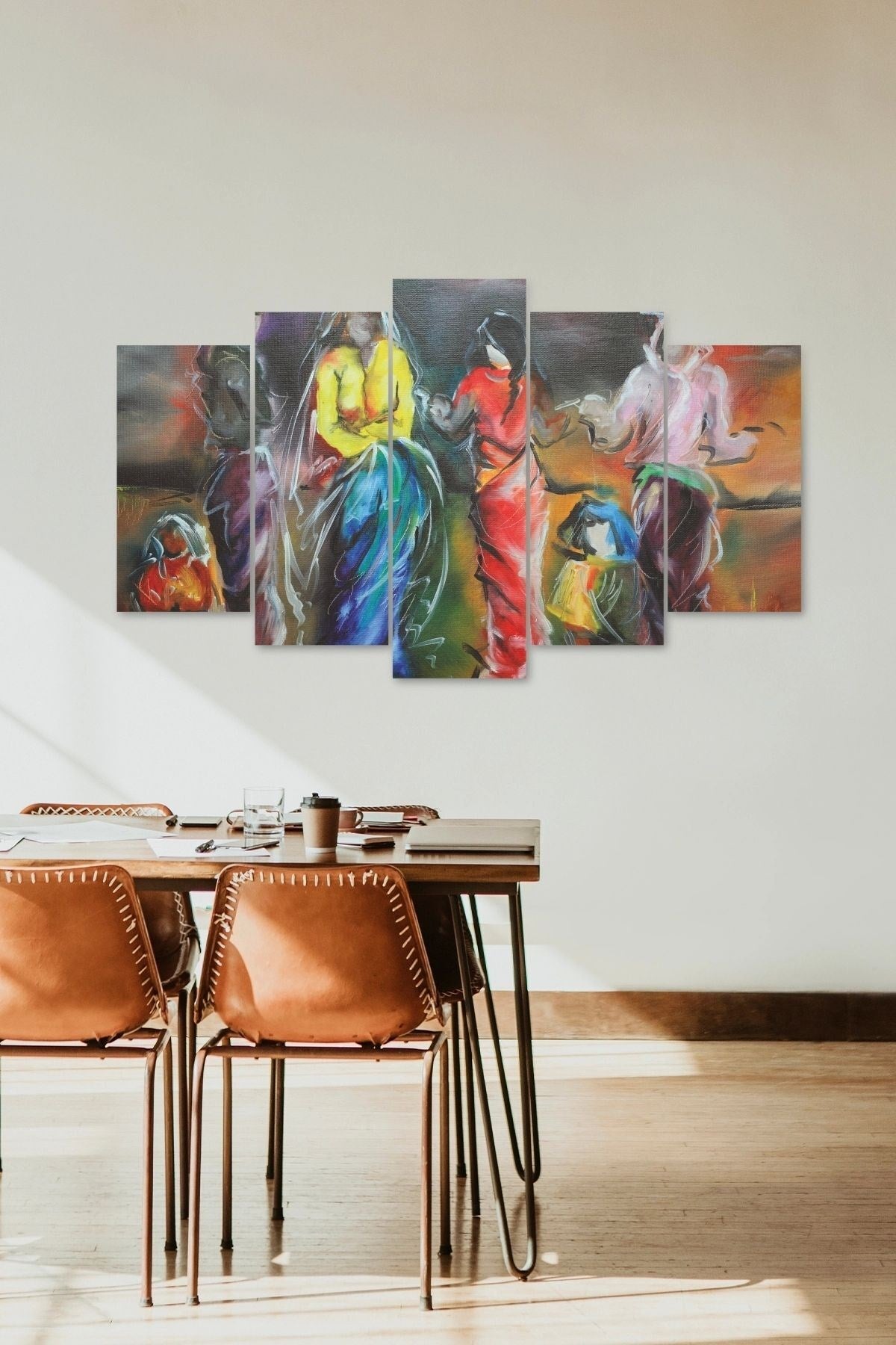 Düşündüren Tablo 5 Parçalı Mdf Tablo 60 x 100