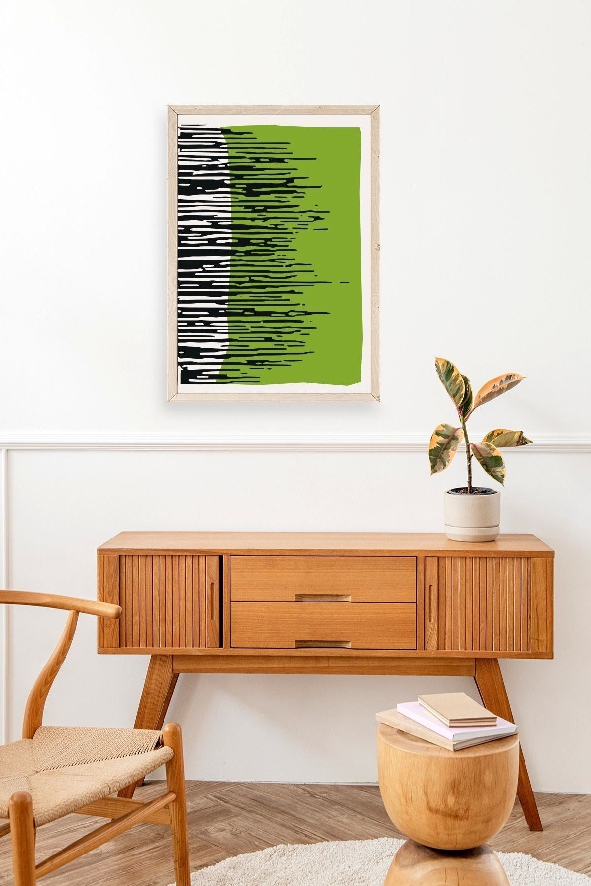 Modern Ahşap Çerçeveli Tablo 50 x 70