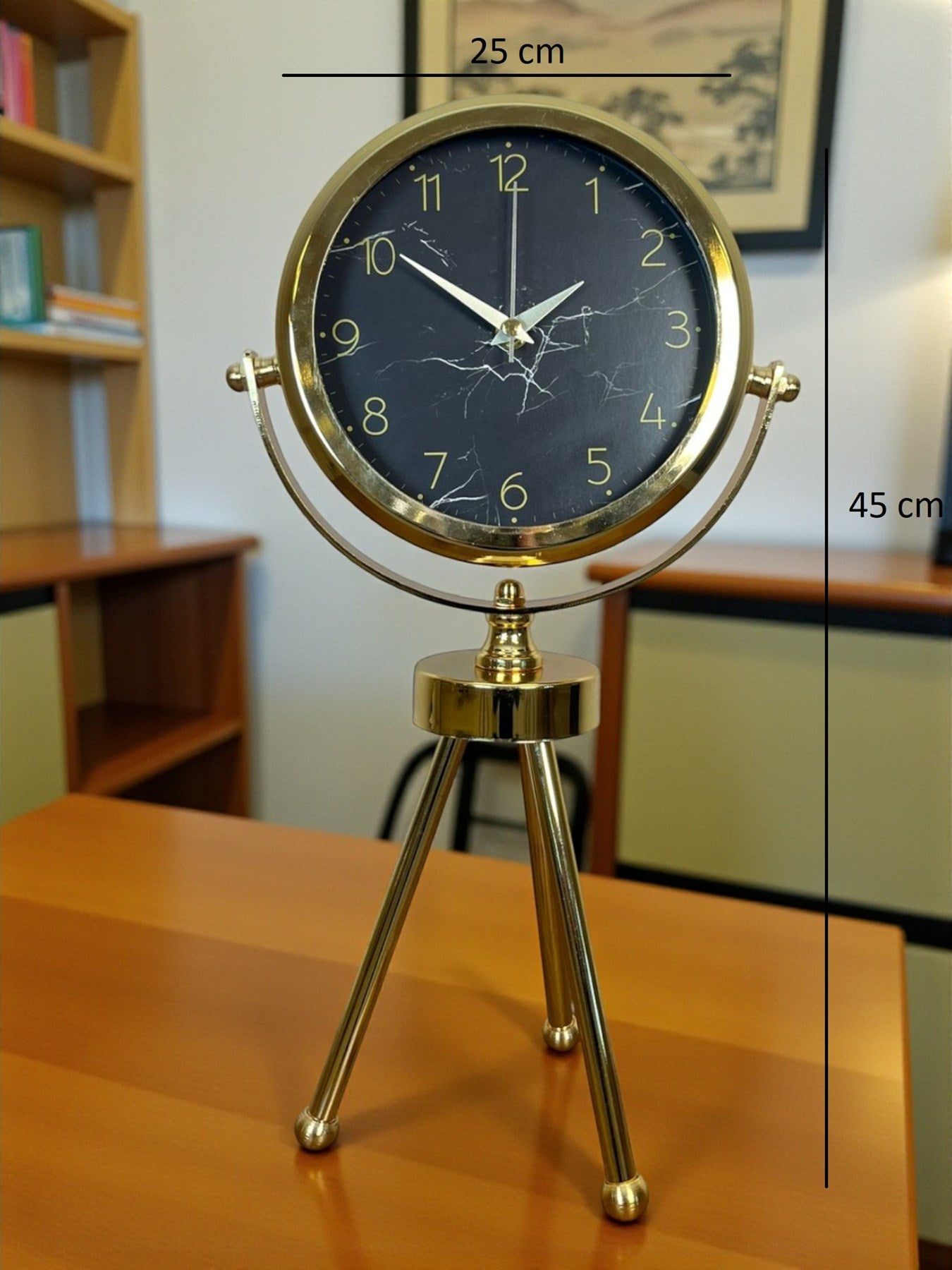 Zentime Gold Lüks Üç Ayaklı Masa Saati