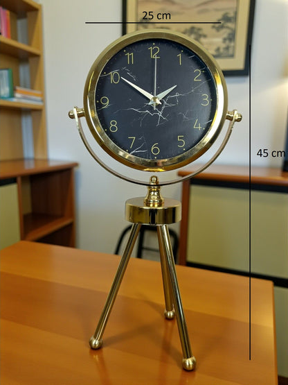 Zentime Gold Lüks Üç Ayaklı Masa Saati