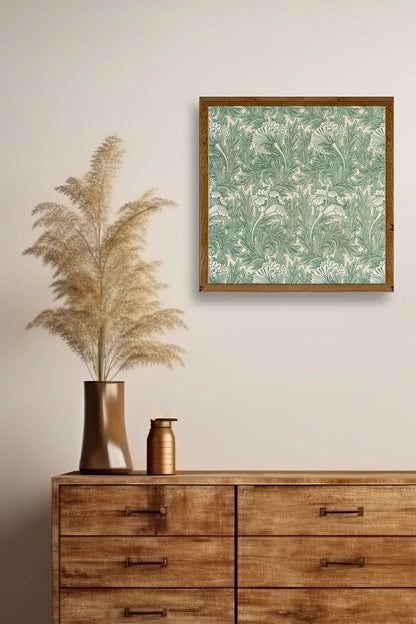 Çiçek Ahşap Çerçeveli Tablo 50 x 50