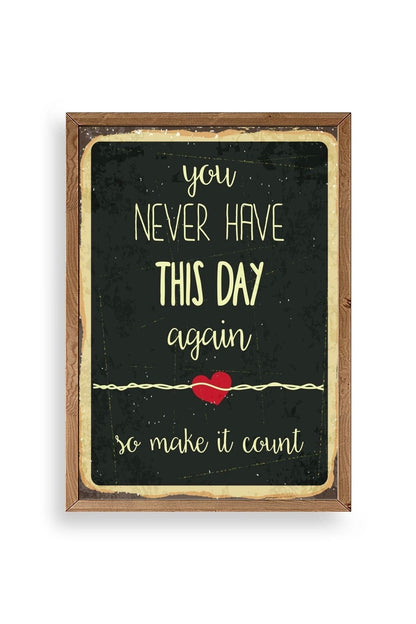 Motto Ahşap Çerçeveli Tablo 17 x 23