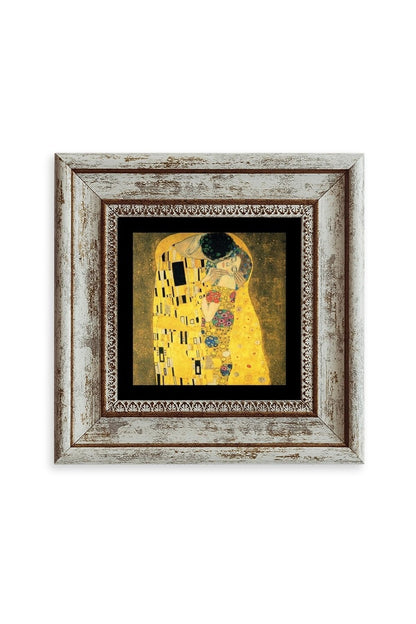 Gustav Klimpt Çerçeveli Taş Tablo 20 cm
